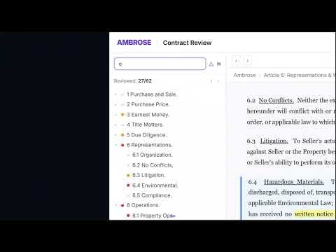 Ambrose: AI-Powered Contract Review
