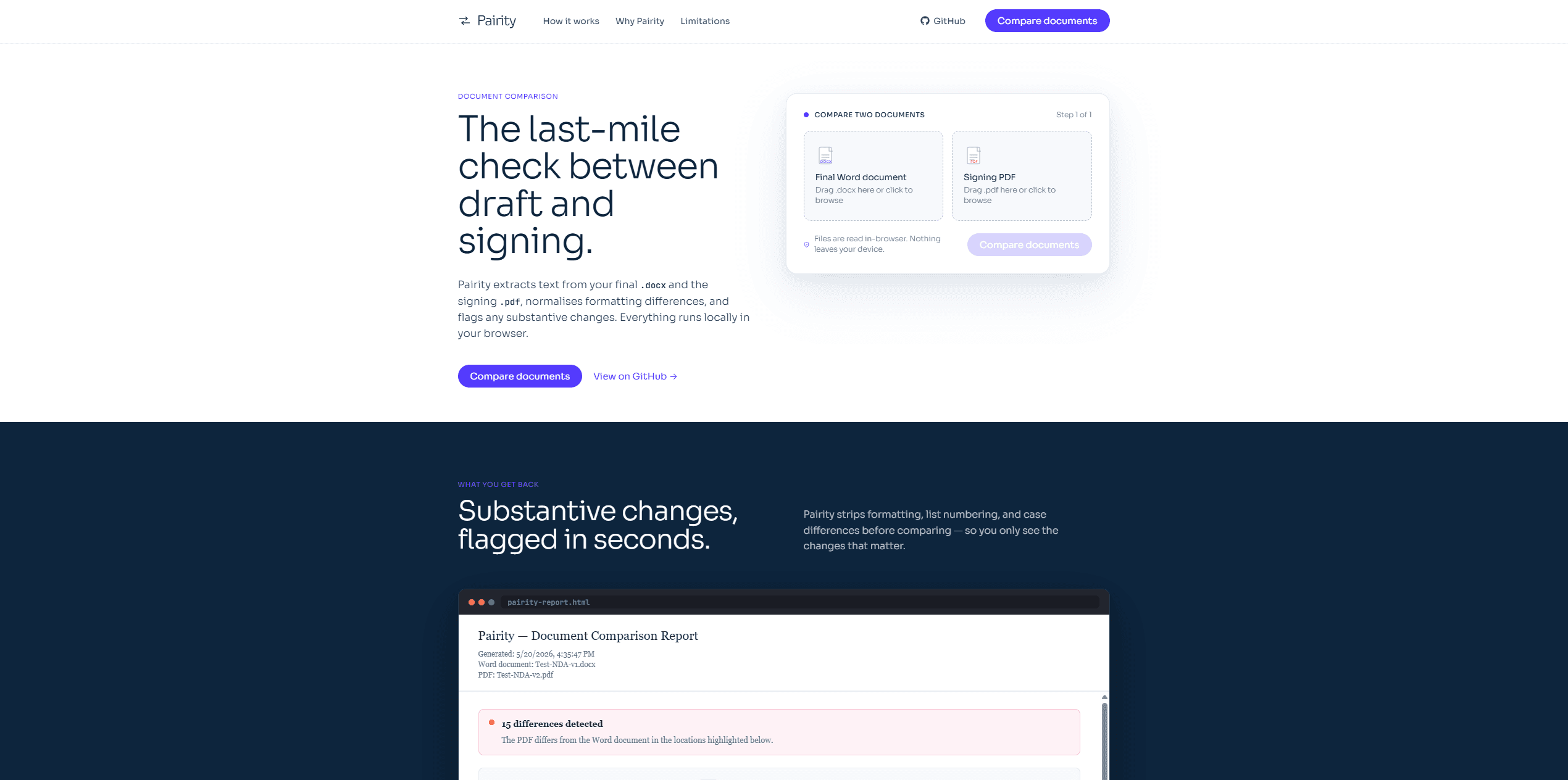 Pairity: Last Mile Document Checks